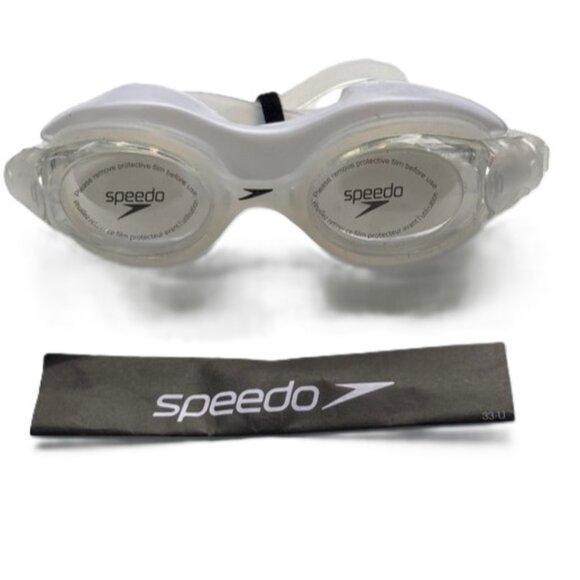 SPEEDO Boomerang Clear White Swim Goggle Womens Small - Picture 1 of 11